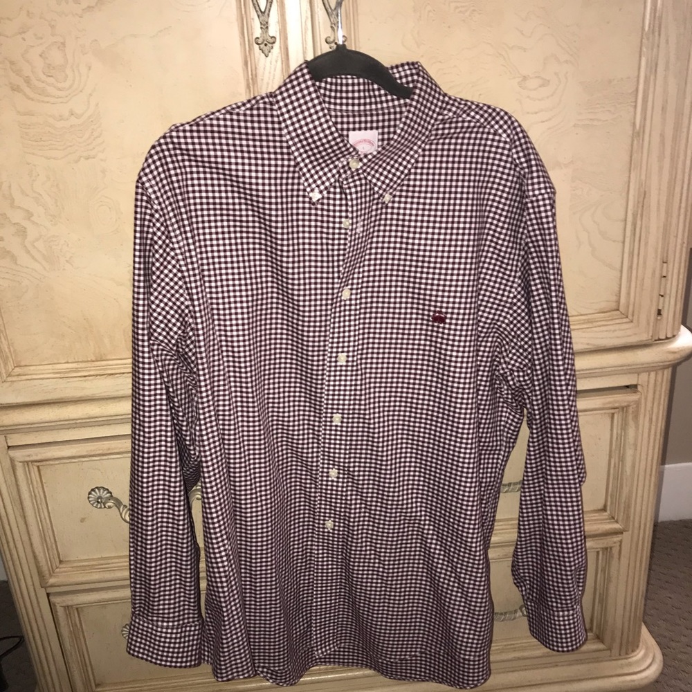 Brooks brothers maroon shirt size large